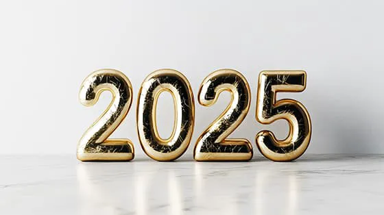 金色数字气球设计 2025 新年快乐图片素材(JPG)