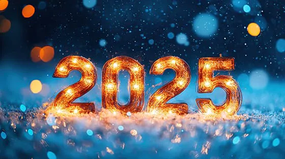 金色璀璨的数字设计 2025 新年快乐图片素材(JPG)二