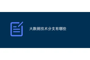 大数据技术分支有哪些
