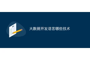大数据开发语言哪些技术
