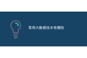 常用大数据技术有哪些