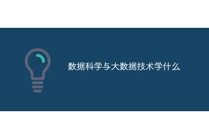 数据科学与大数据技术学什么