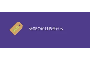 做SEO的目的是什么
