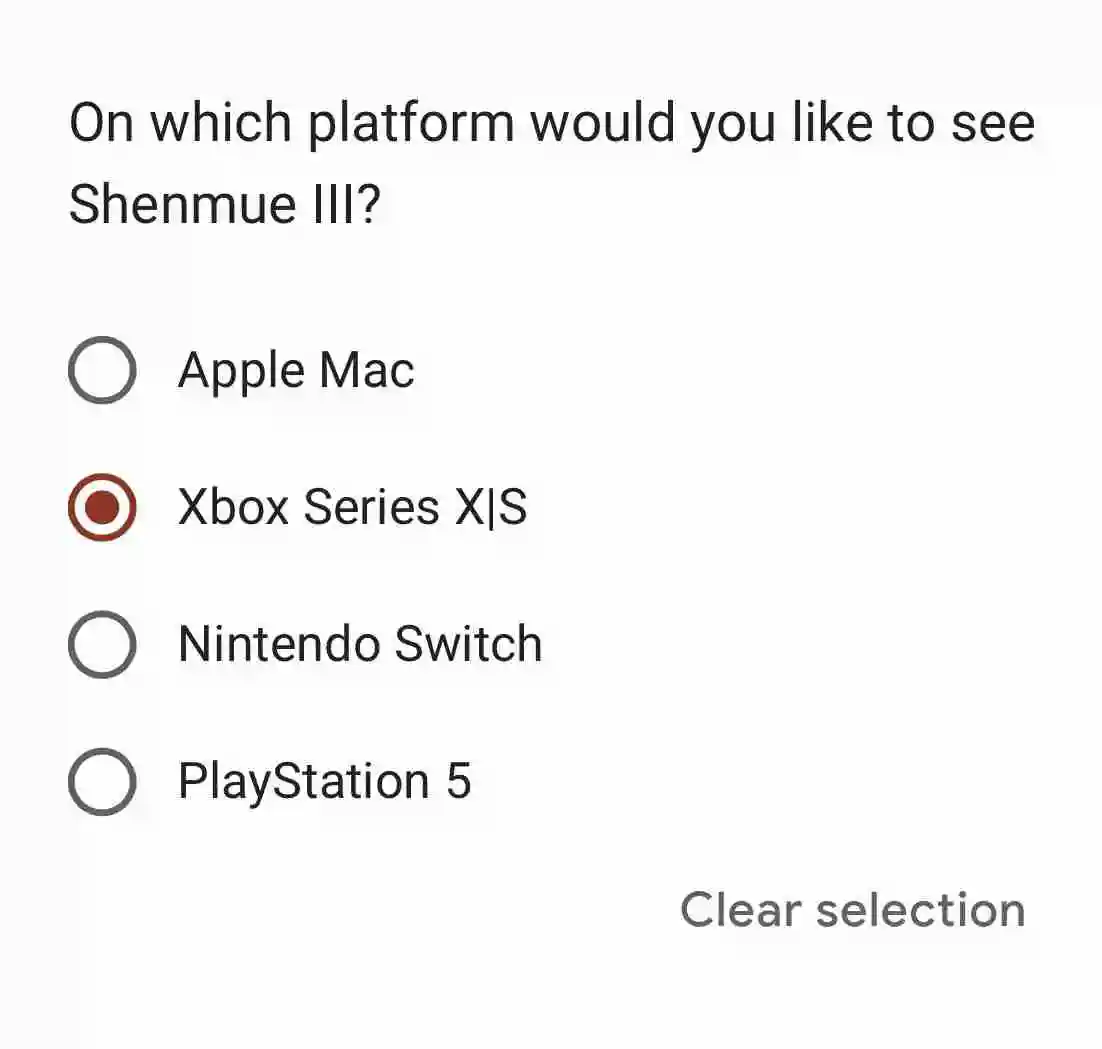 《莎木3》可能要登陆PS5、Xbox Series和Switch