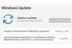Win11 Canary 27768 预览版发布:附KB2267602完整更新日志