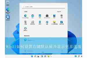 Win11右键菜单大变身! 轻松解锁win11右键直接显示全部选项的技巧