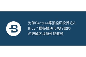 为何Pantera等顶级风投押注Altius？揭秘模块化执行层如何破解区块链性能瓶颈