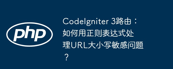codeigniter 3路由:如何用正则表达式处理url大小写敏感问题?