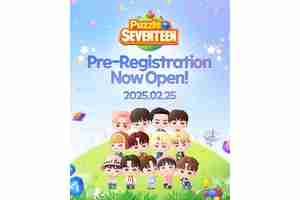 男子流行音乐团体 SEVENTEEN 官方益智游戏《SEVENTEEN 配配乐》展开全球事前预约