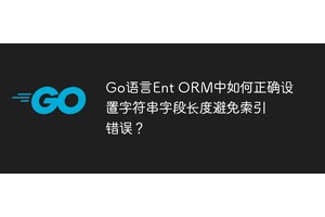 Go语言Ent ORM中如何正确设置字符串字段长度避免索引错误？