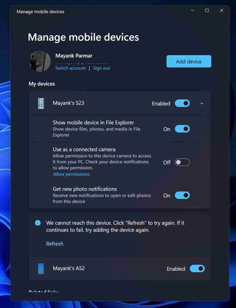 Win11如何从设置中解绑 iPhone 与安卓手机?