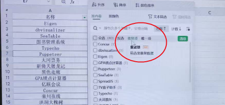 Excel怎么筛选重复项 Excel筛选重复项的方法