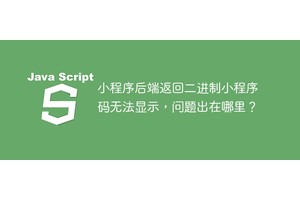 小程序后端返回二进制小程序码无法显示，问题出在哪里？