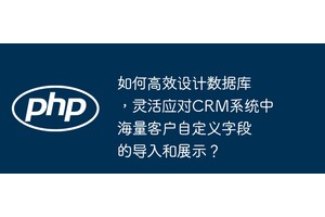 如何高效设计数据库，灵活应对CRM系统中海量客户自定义字段的导入和展示？