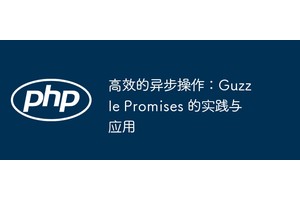 高效的异步操作：Guzzle Promises 的实践与应用
