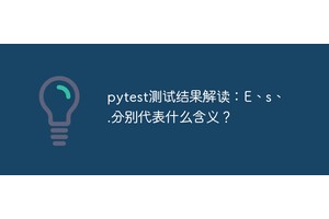 pytest测试结果解读：E、s、.分别代表什么含义？