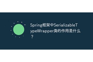 Spring框架中SerializableTypeWrapper类的作用是什么？