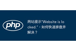 网站提示“Website is locked.”，如何快速排查并解决？