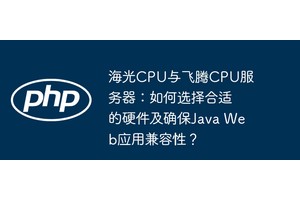 海光CPU与飞腾CPU服务器：如何选择合适的硬件及确保Java Web应用兼容性？
