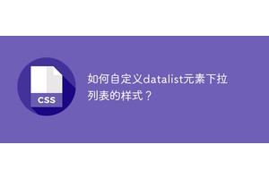 如何自定义datalist元素下拉列表的样式？
