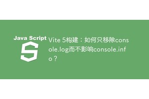 Vite 5构建：如何只移除console.log而不影响console.info？
