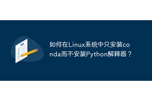 如何在Linux系统中只安装conda而不安装Python解释器？
