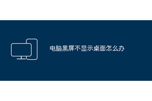电脑黑屏不显示桌面怎么办