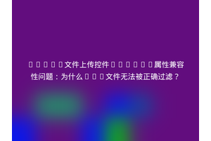 HTML5文件上传控件accept属性兼容性问题：为什么csv文件无法被正确过滤？