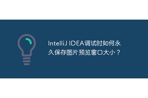 IntelliJ IDEA调试时如何永久保存图片预览窗口大小？