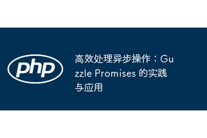 高效处理异步操作：Guzzle Promises 的实践与应用