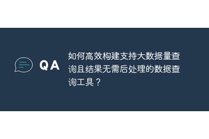 如何高效构建支持大数据量查询且结果无需后处理的数据查询工具？