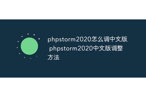 phpstorm2020怎么调中文版 phpstorm2020中文版调整方法