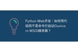 Python Web开发：如何用代码而不是命令行启动Gunicorn WSGI服务器？