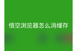 悟空浏览器怎么消缓存